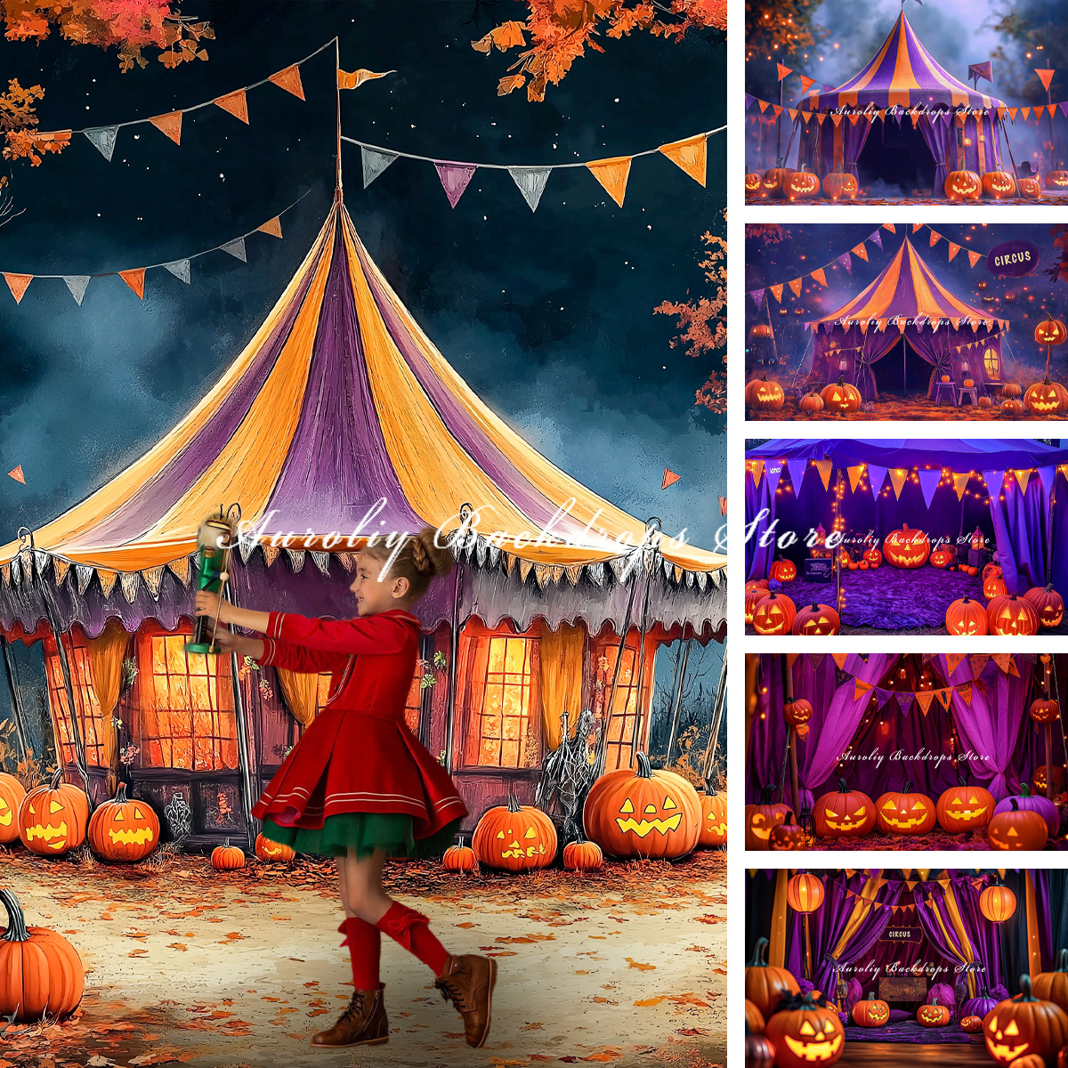 Photography Trick - Halloween Parody Circus Backdrops Child Baby