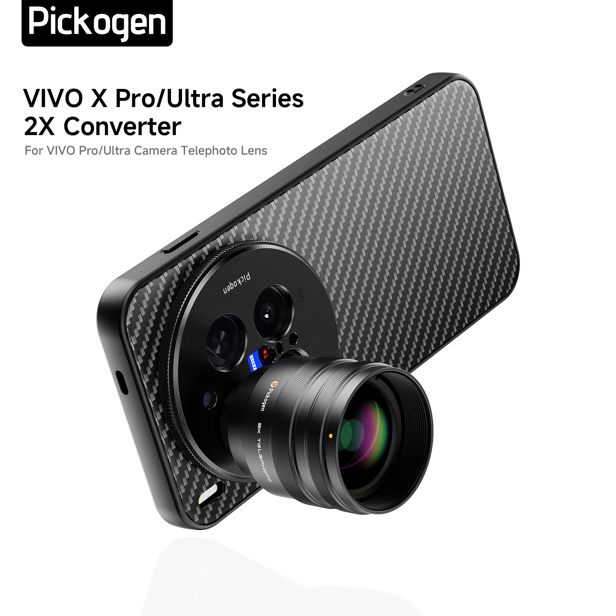 Photography Kit Vivo X300 Pro - PICKOGEN 2X Converter for mobile Phone