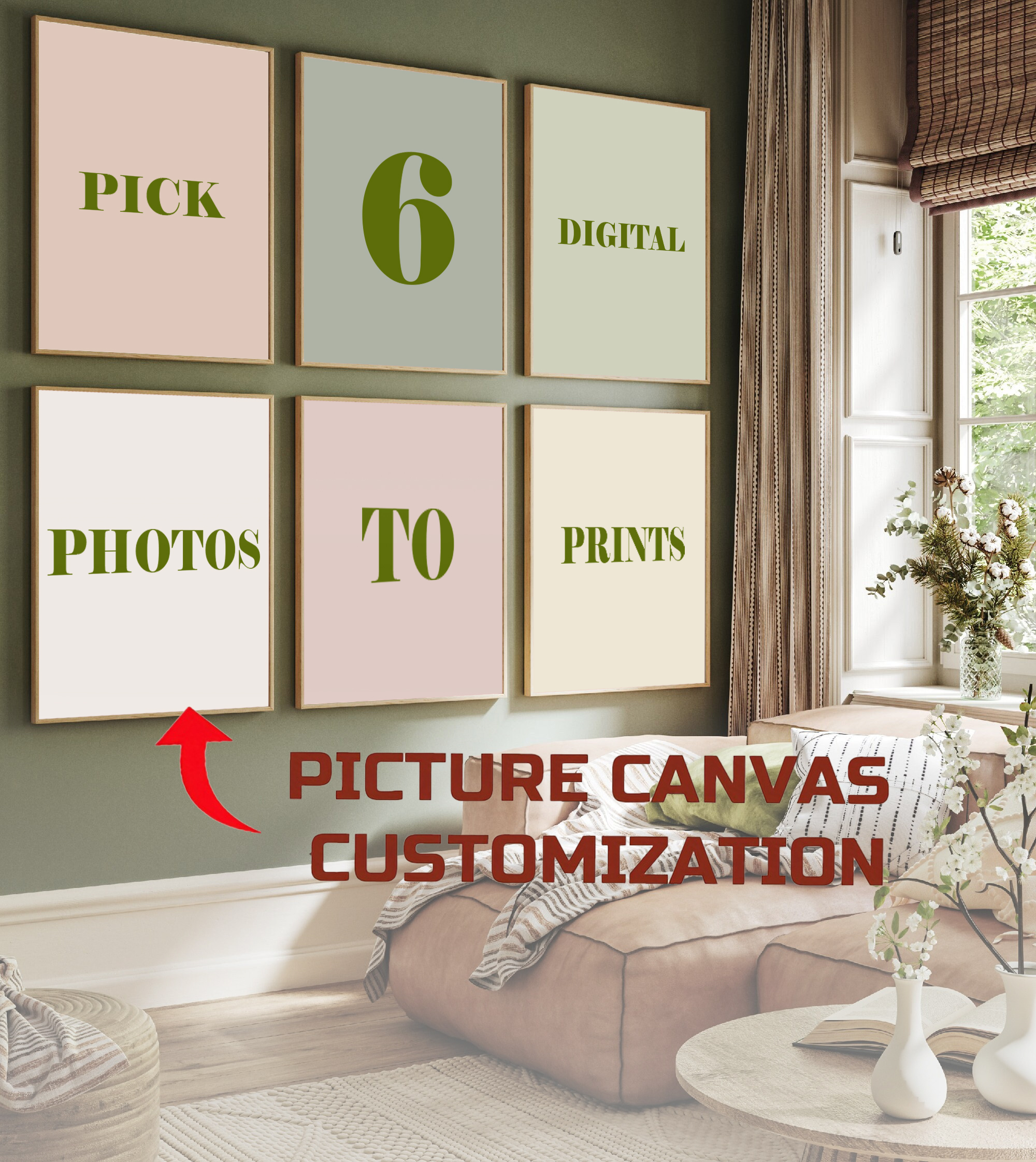 Photography Life - 6pcs/set Custom Canvas Printing Personalized Photo