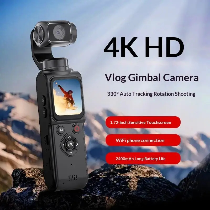 NEW 4K Pocket Gimbal Camera Ha - Handheld Stabilizer Gimbal recension och pris