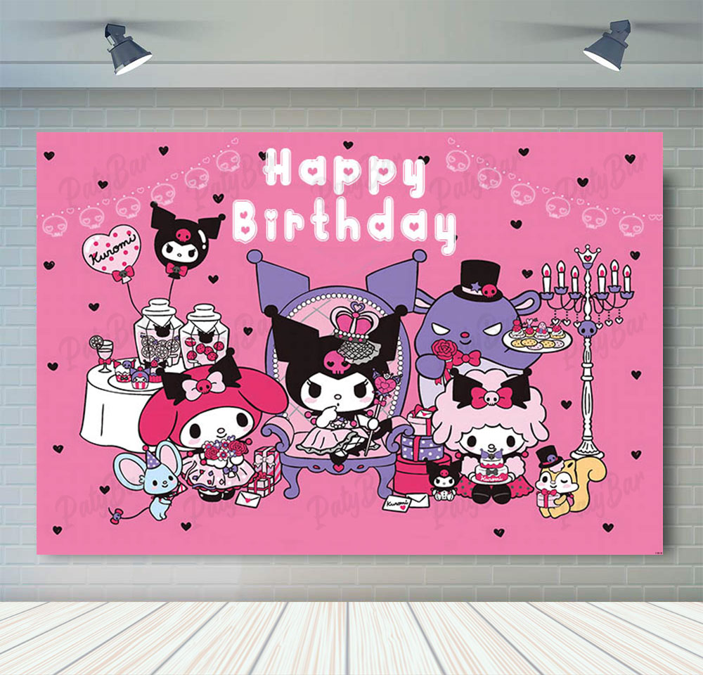 Cute Purple Pink Kuromi Backdr - Photography Cheat Sheet recension och pris