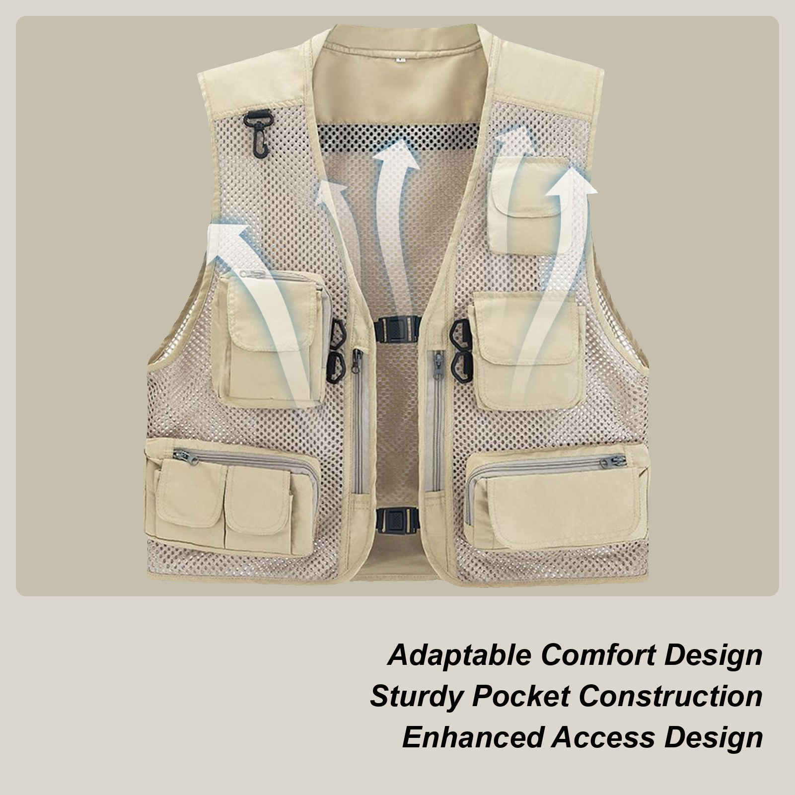 Mesh Fishing Vest Multi Pocket - Photography Jacket recension och pris