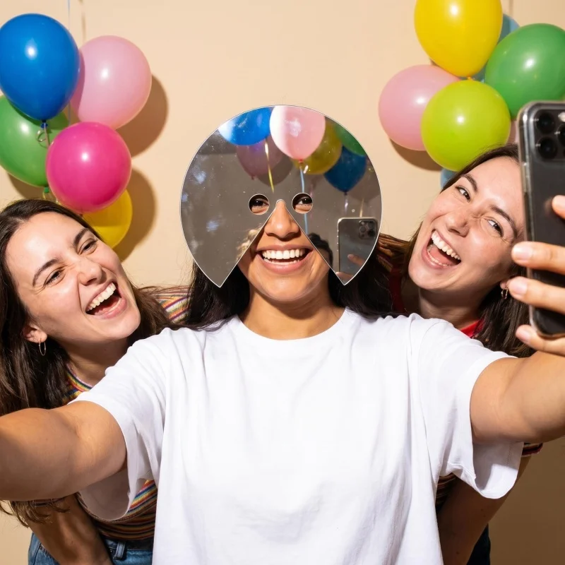 Full Face Round Mirror Mask Vi - Photography Jokes recension och pris