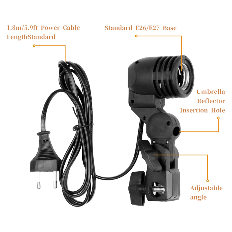 1.8m Cable Cord Light Bulb Sta - Photography Umbrella Lights recension och pris