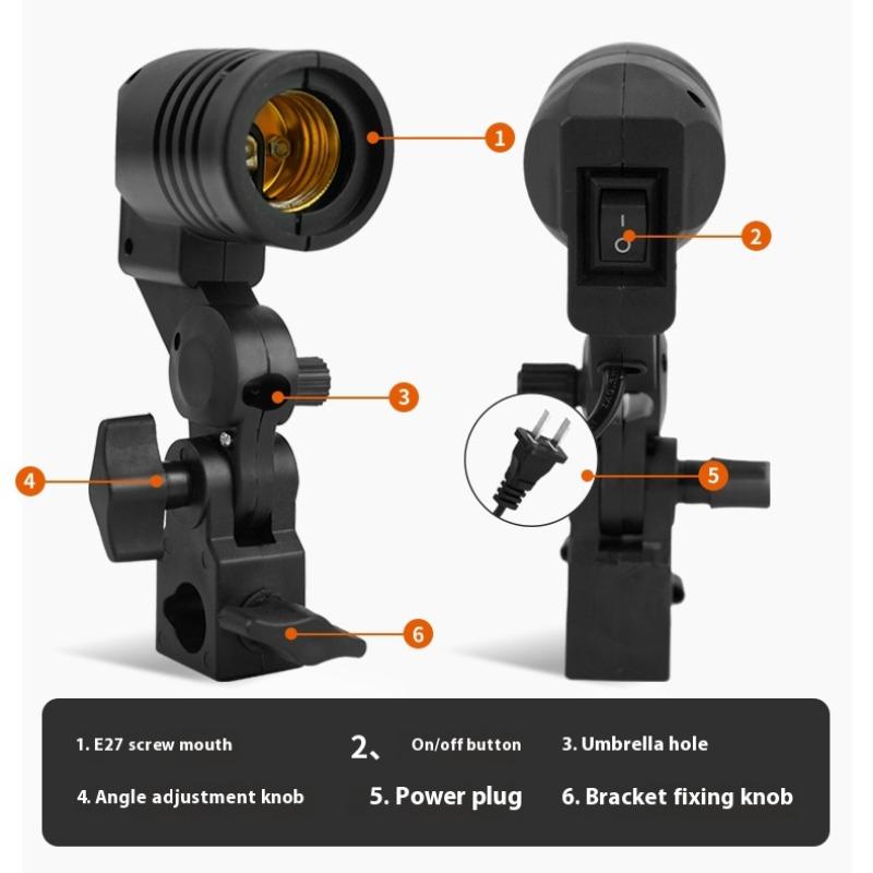 Black 1.8M Cable Cord E27 Sock - Photography Umbrella Lights recension och pris