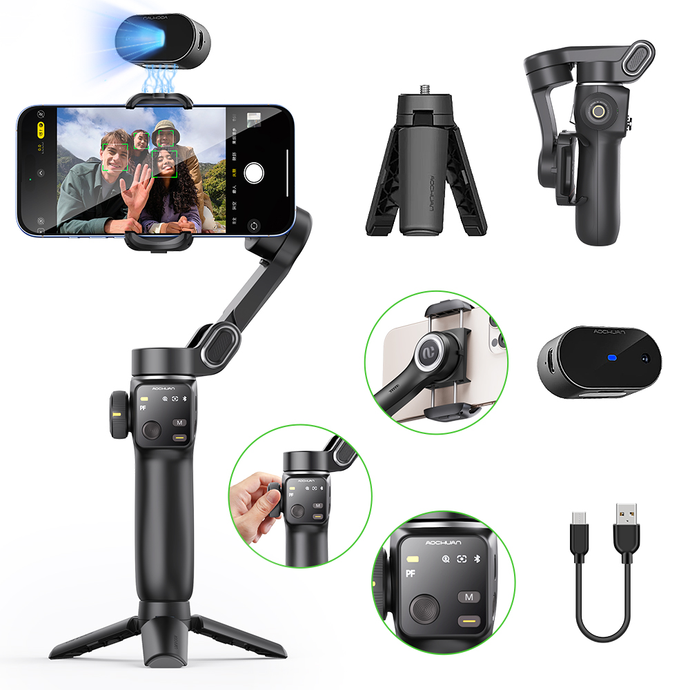 AOCHUAN Handheld Anti-shake Gi - Handheld Stabilizer Gimbal recension och pris