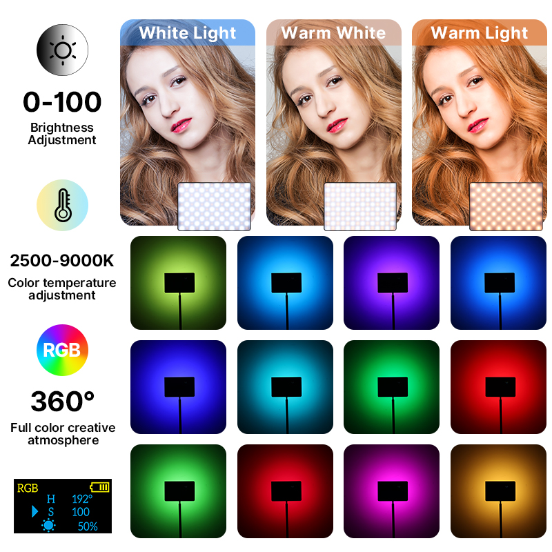 Ulanzi LT003 15W RGB Video Lig - Photography Umbrella Lights recension och pris