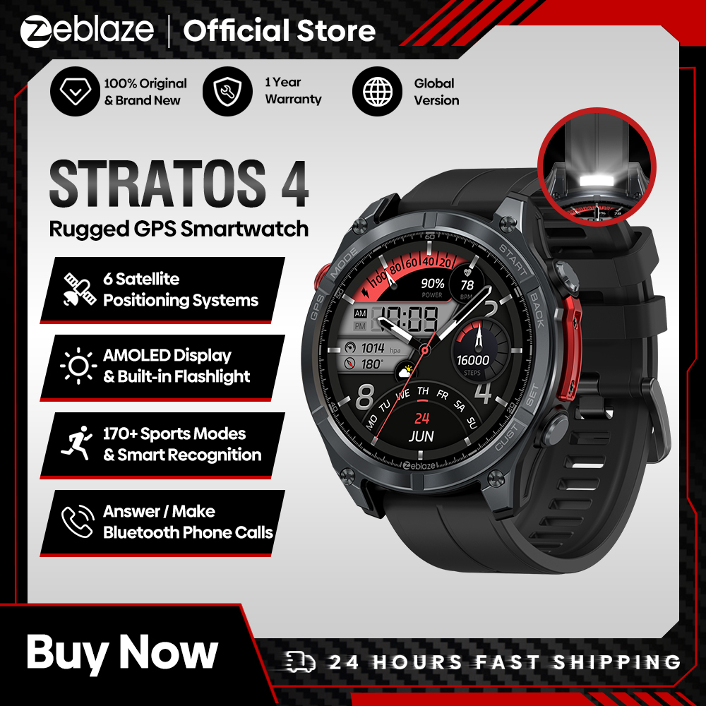 NEW Zeblaze Stratos 4 GPS Smar - Intervalometer Timer recension och pris