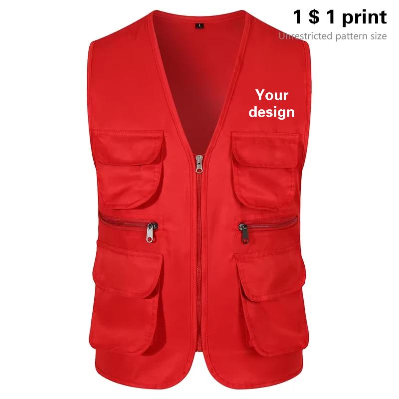 Men Multi Sleeveless Pocket Wa - Photography Jacket recension och pris