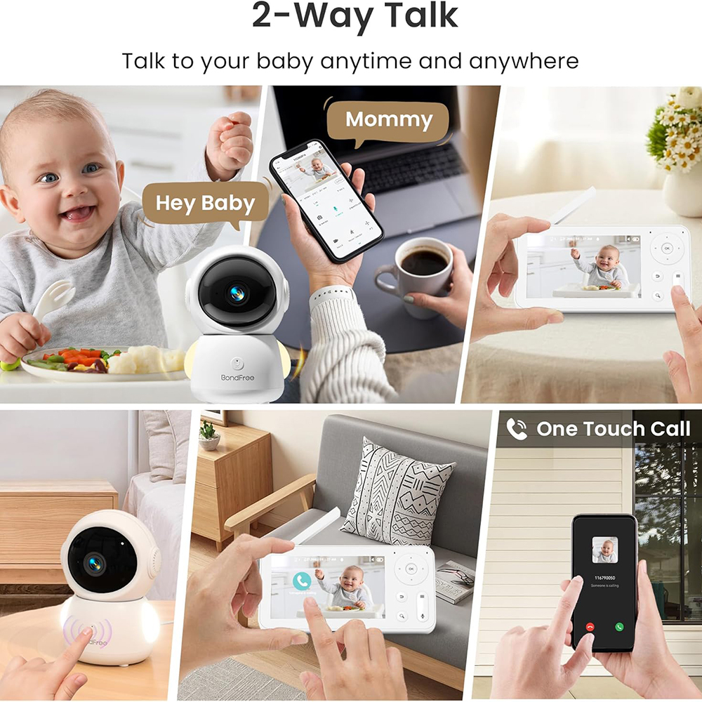 2K Baby Monitor with 2 Cameras - Photography Umbrella Lights recension och pris